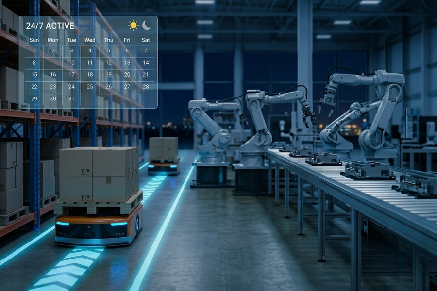 Robot có thể hoạt động liên tục 24/7 không?