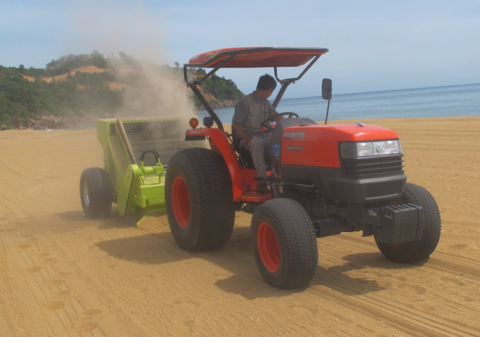 Xe vệ sinh bãi biển Hbarber Surf Rake